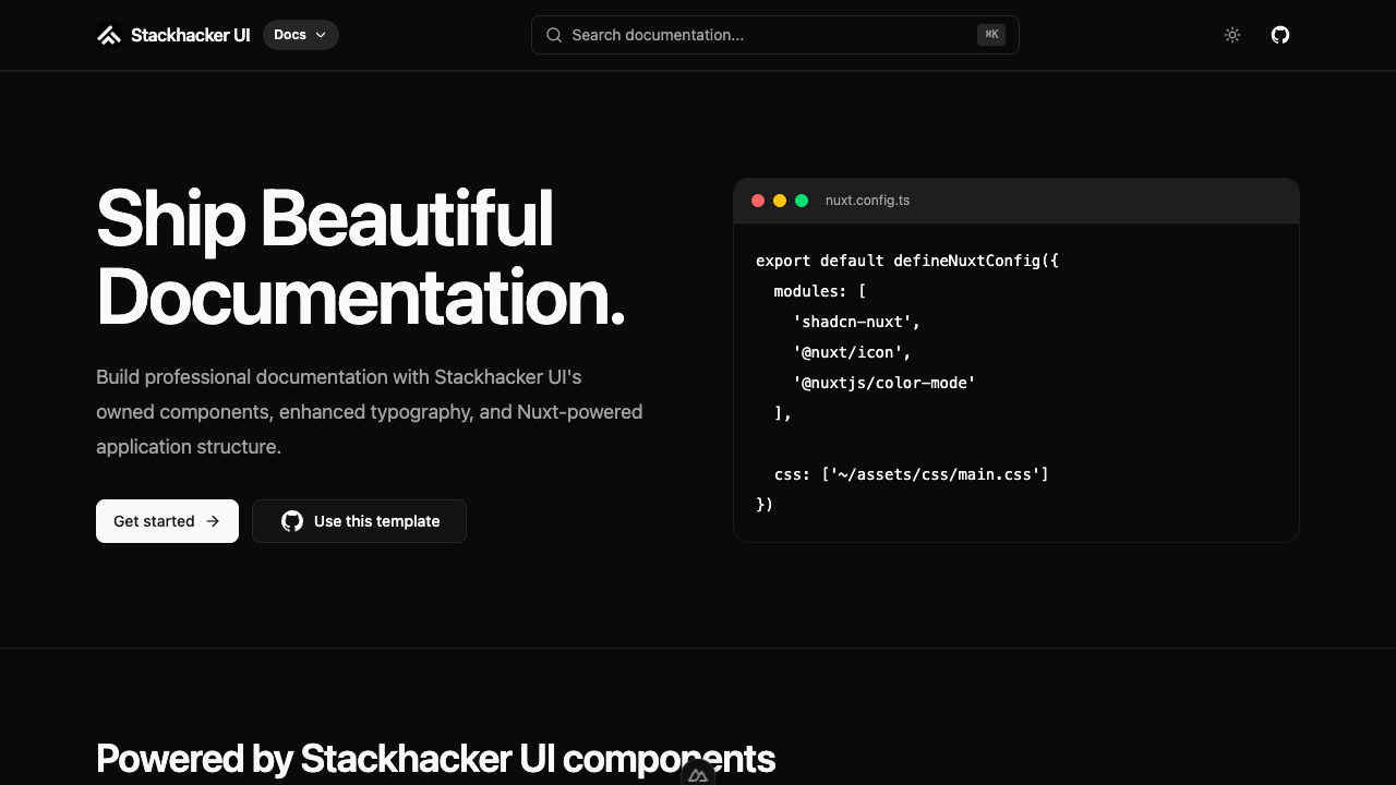 Docs template preview